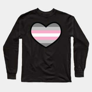 Demigirl Flag Heart Long Sleeve T-Shirt